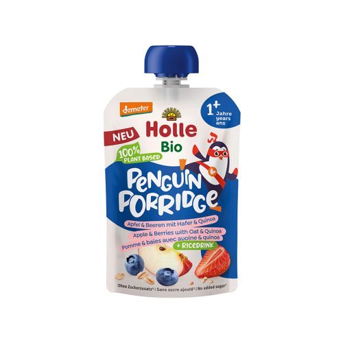 Holle - Penguin Porridge Pure me mollë, manaferra, tërshërë dhe kuinoa