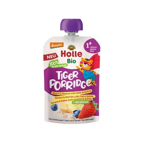 Holle - Tiger Porridge Pure me banane, manaferra, tërshërë dhe kuinoa (12m+)