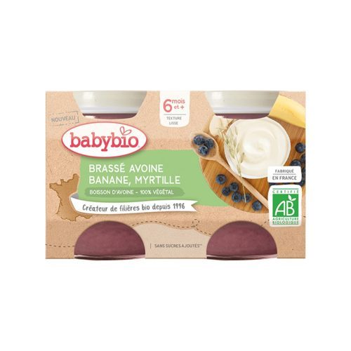 Babybio Brasse Banana & Blueberry Oatmilk (6m+)