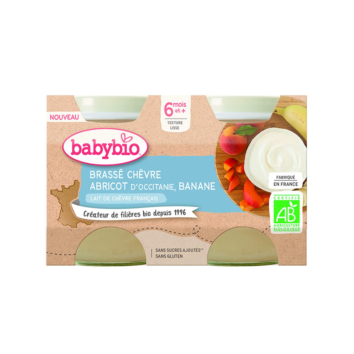 Babybio Brasse Nature Cow Milk Jar (6m+)