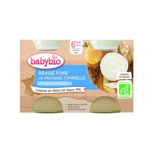 Babybio - Brasse Pear & Cinnamon Cow Milk (6m+)